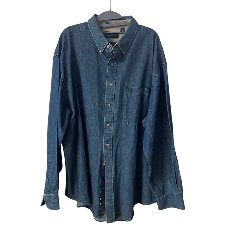 Bill Blass Premium Men's Sz XXL Denim Jean
Button up shirt Cotton Long Sleeve
